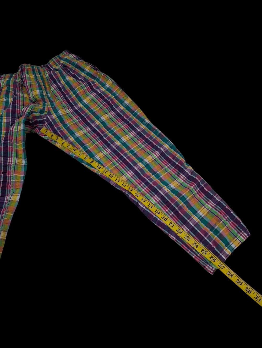Napa Valley Colorful Plaid Comfort Waist Pull-On Cotton Pants Woman Size Medium - Picture 15 of 16